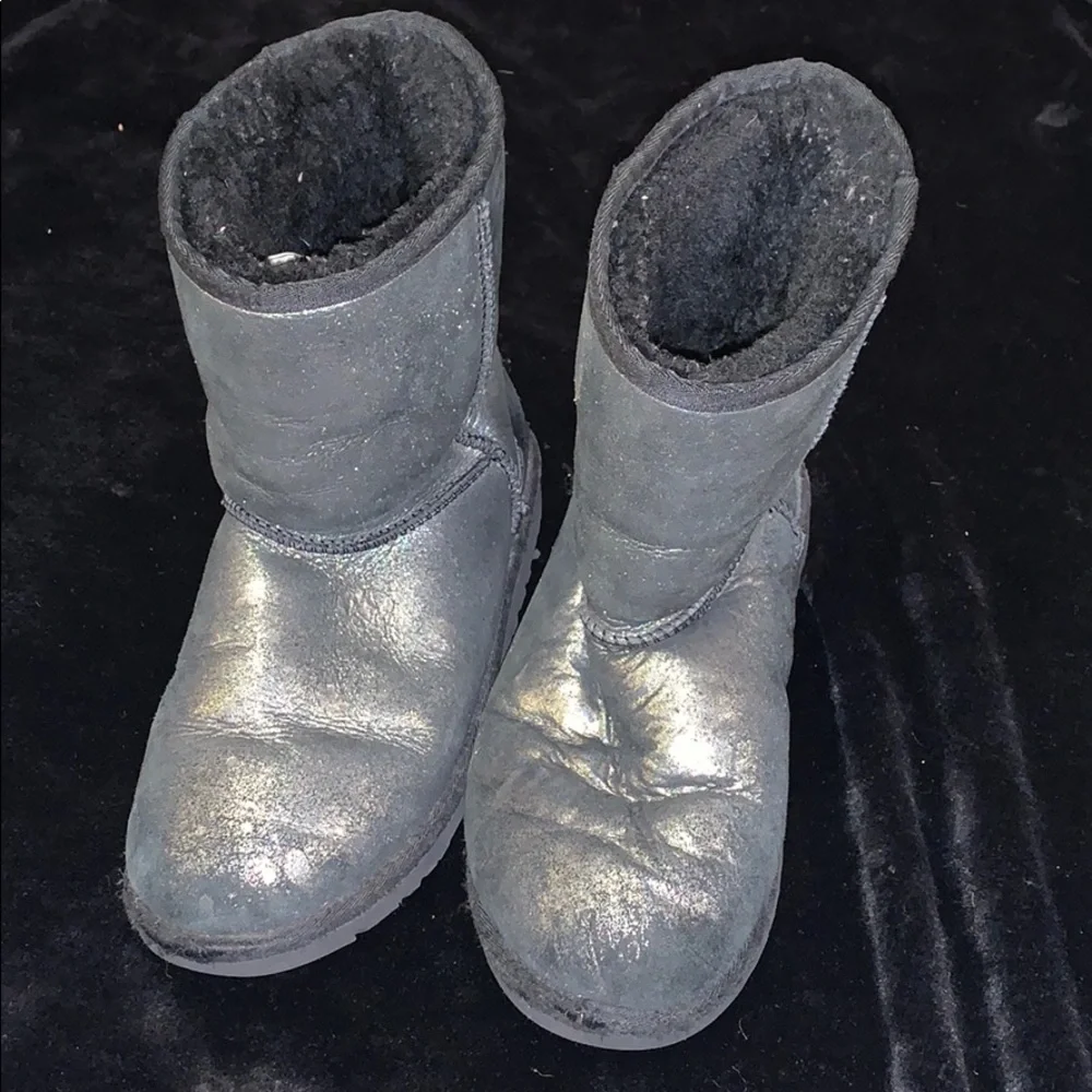 Metallic silver uggs